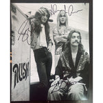 Load image into Gallery viewer, Neil Peart Geddy Lee Alex Lifeson vintage Rush band 8x10 photo signed with proof
