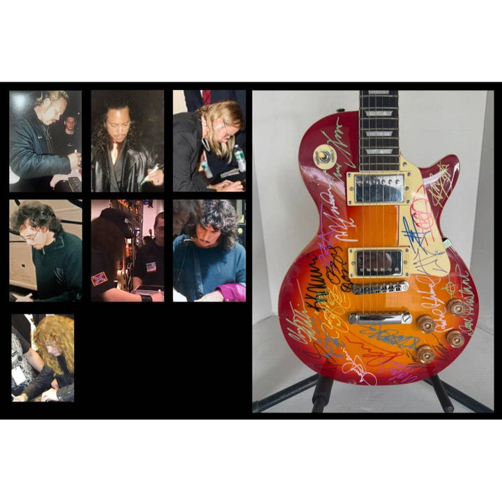 James Hetfield Dimebag Darrell Zakk Wylde (19) Heavy Metal guitars legends cherry Les Paul electric guitar signed with proof.