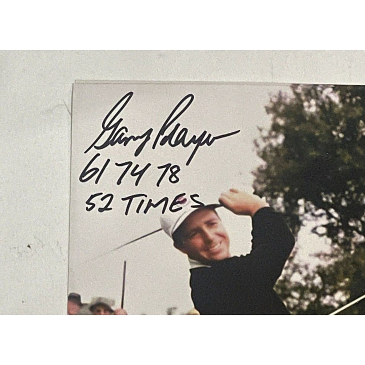 Jack Nicklaus Arnold Palmer Gary Player signed with Masters win inscriptions