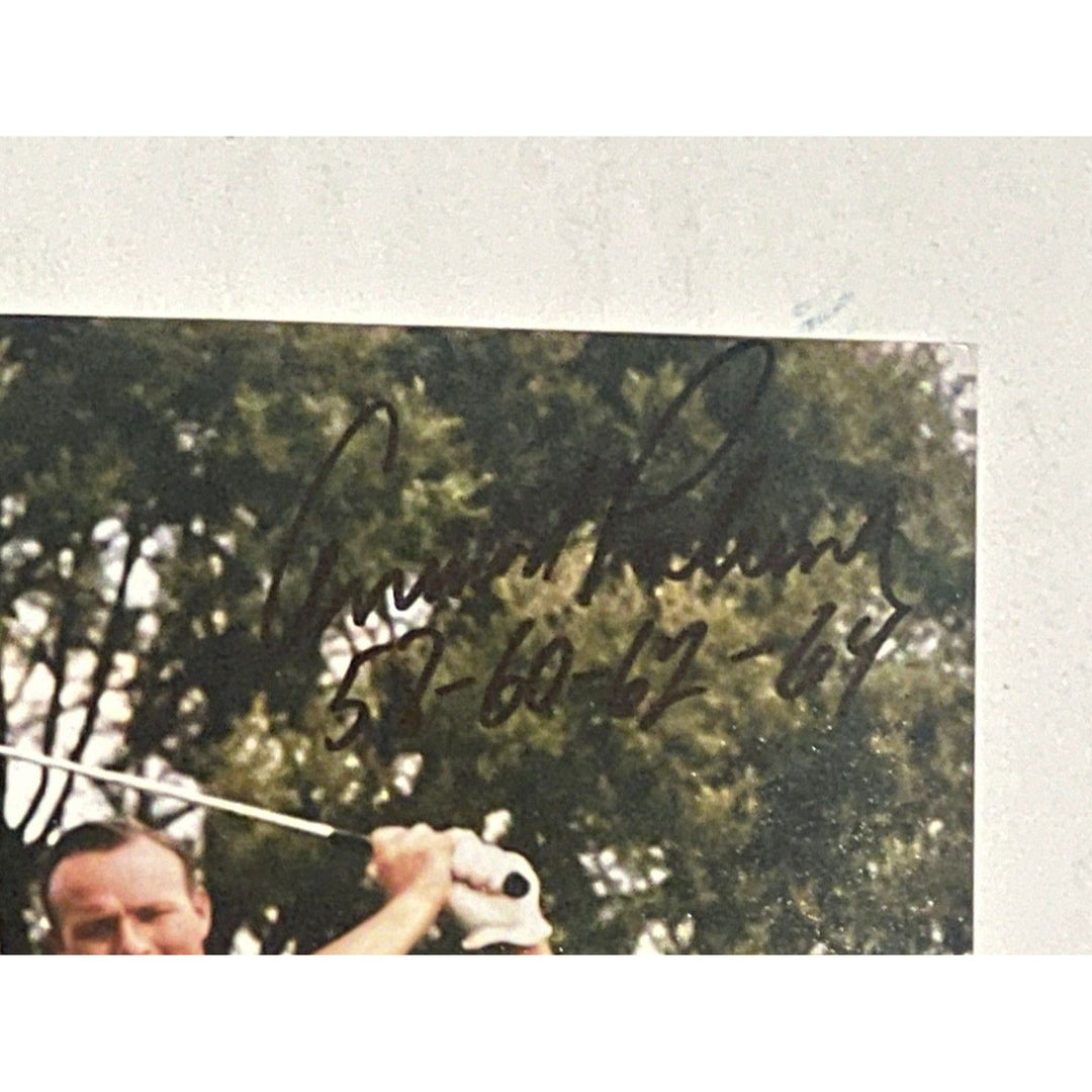 Jack Nicklaus Arnold Palmer Gary Player signed with Masters win inscriptions