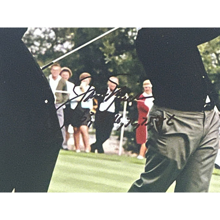 Jack Nicklaus Arnold Palmer Gary Player signed with Masters win inscriptions