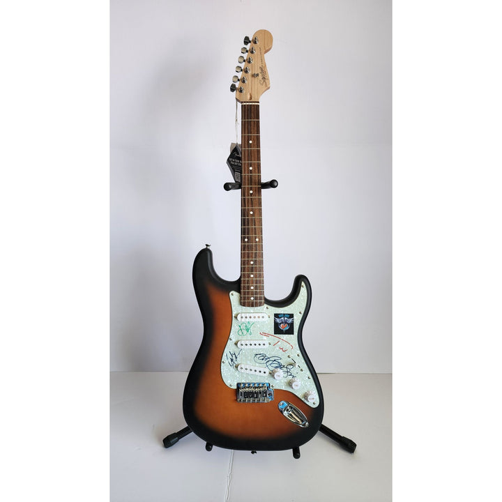 Jon Bon Jovi, Richie Sambora, Tico Torres, David Bryan authentic Fender Stratocaster electric guitar signed with proof