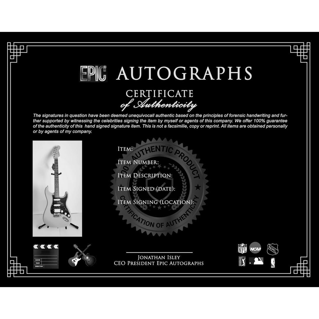 Benson Boone authentic Fender Stratocaster Squier electric guitar signed with proof