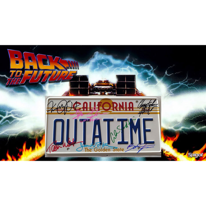 Back to the Future authentic license plate Michael J fox Marty McFly Christopher Lloyd Doc Brown