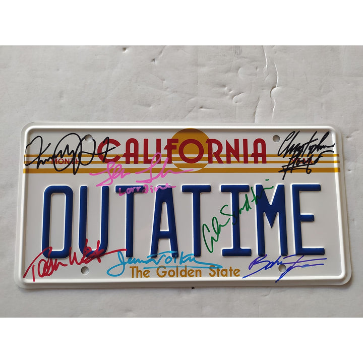 Back to the Future authentic license plate Michael J fox Marty McFly Christopher Lloyd Doc Brown