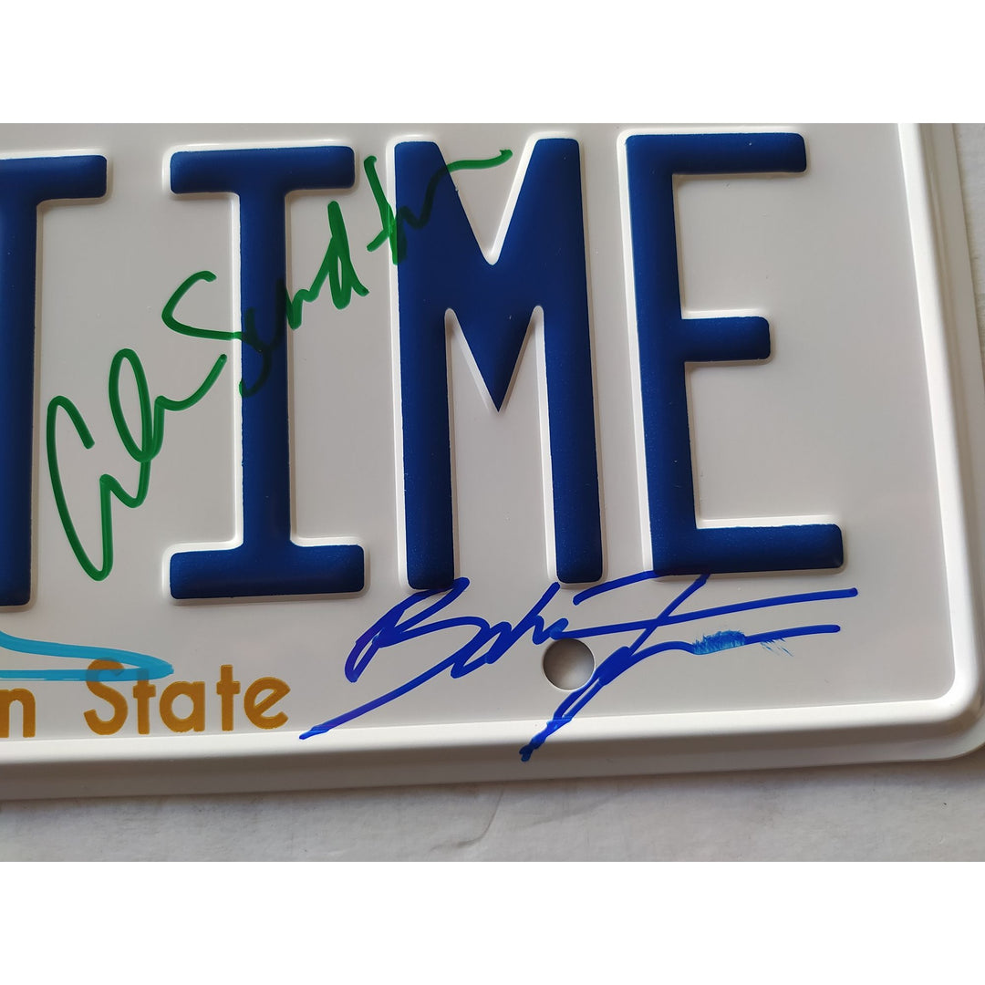 Back to the Future authentic license plate Michael J fox Marty McFly Christopher Lloyd Doc Brown