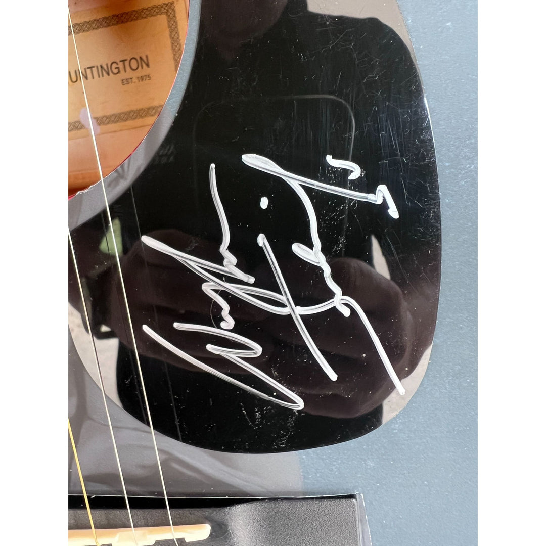 Waylon Jennings  one of a kind full size acoustic guitar signed with poof.