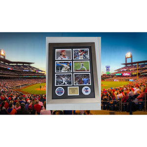 Philadelphia Phillies Zack Wheeler Bryce Harper Kyle Schwarber JT Realmuto Trea Turner framed & signed with proof