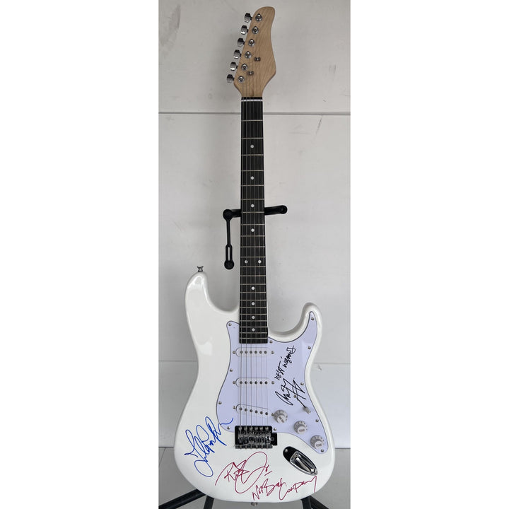 Jimmy Page Robert Plant John Paul Jones Led Zeppelin electric guitar signed with proof..