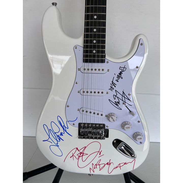 Jimmy Page Robert Plant John Paul Jones Led Zeppelin electric guitar signed with proof..