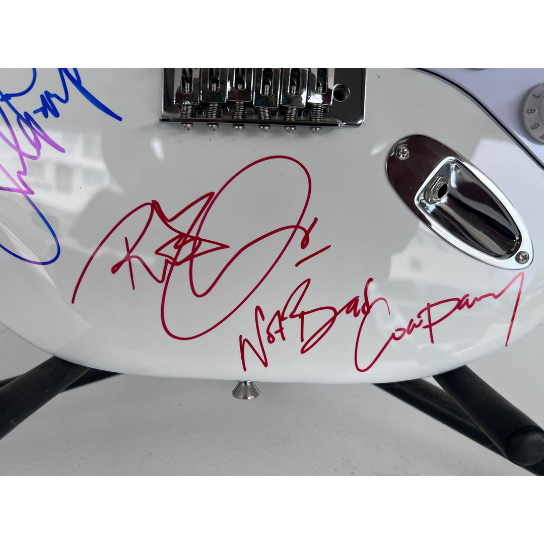 Jimmy Page Robert Plant John Paul Jones Led Zeppelin electric guitar signed with proof..