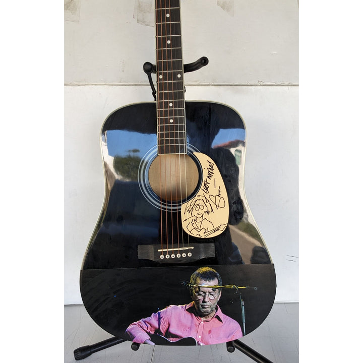 Eric Clapton full size acoustic guitar One of a kind with self sketch vintage signature with signing proof