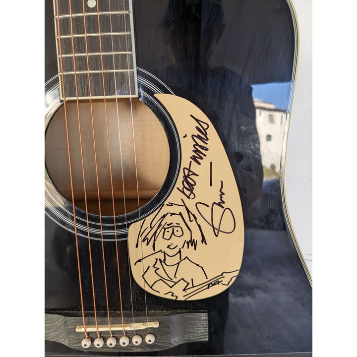 Eric Clapton full size acoustic guitar One of a kind with self sketch vintage signature with signing proof