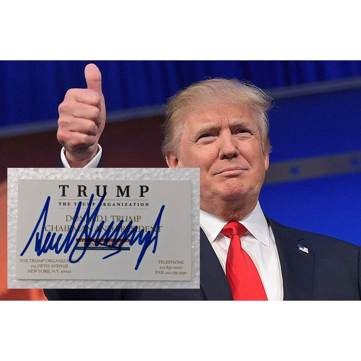 Donald Trump President 47 & 49 business card signed