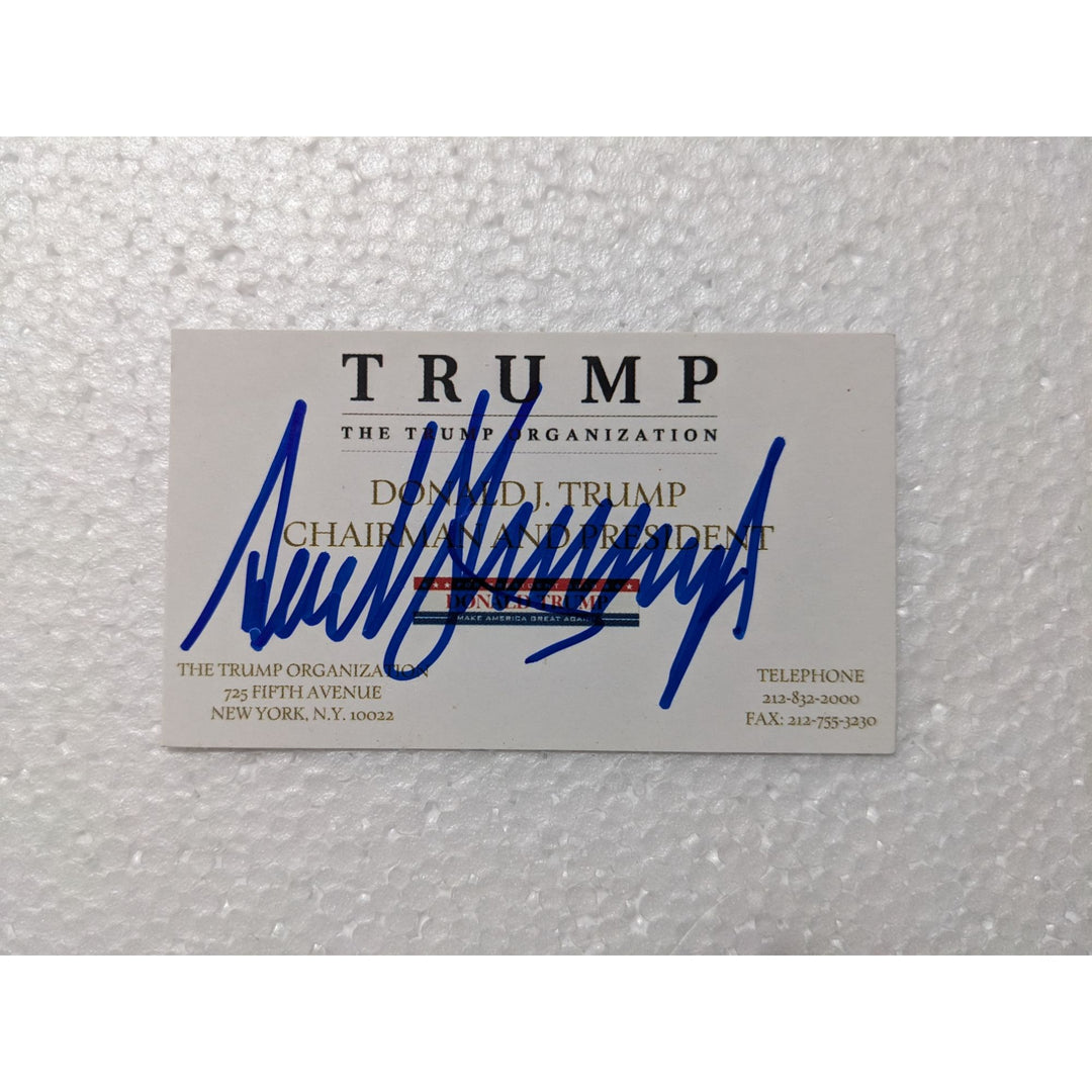 Donald Trump President 47 & 49 business card signed