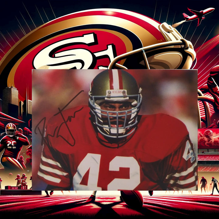 Ronnie Lott, San Francisco, 49ers, signed, 5x7 photo, with proof