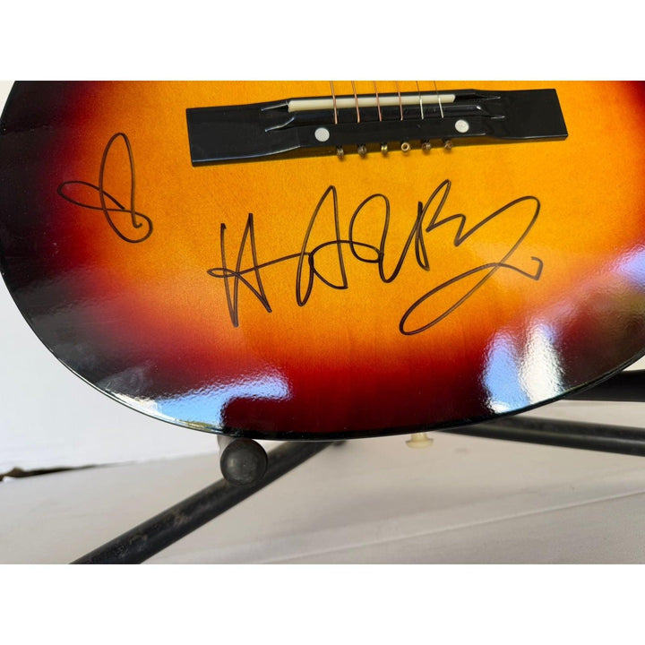 Harry Styles vintage acoustic guitar signed with proof