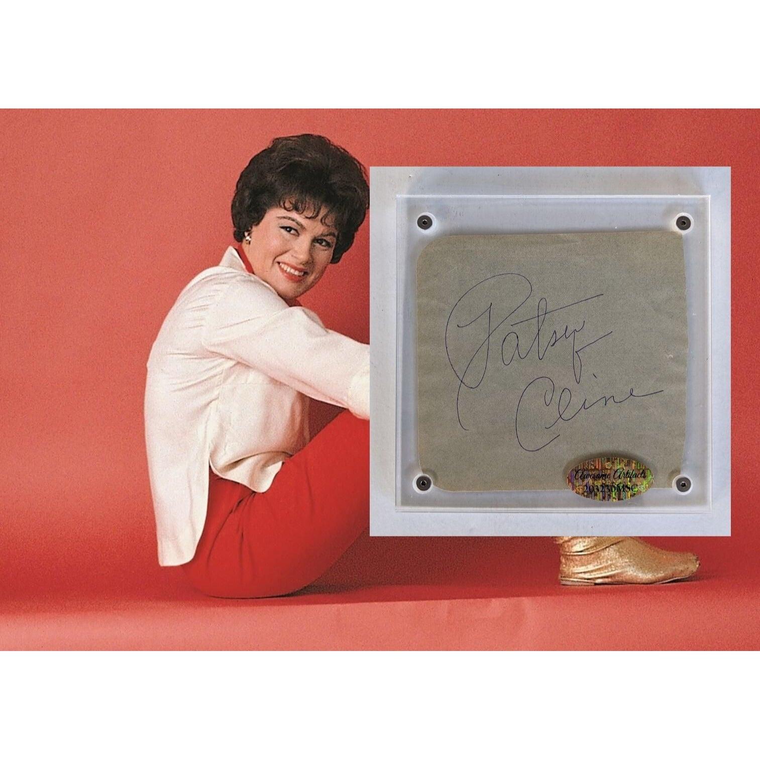 Patsy Cline Autograph Program Patsy Cline Vintage autograph book page signed with proof