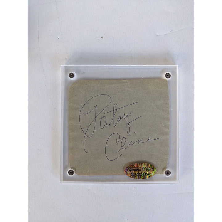 Patsy Cline Vintage autograph book page signed with proof