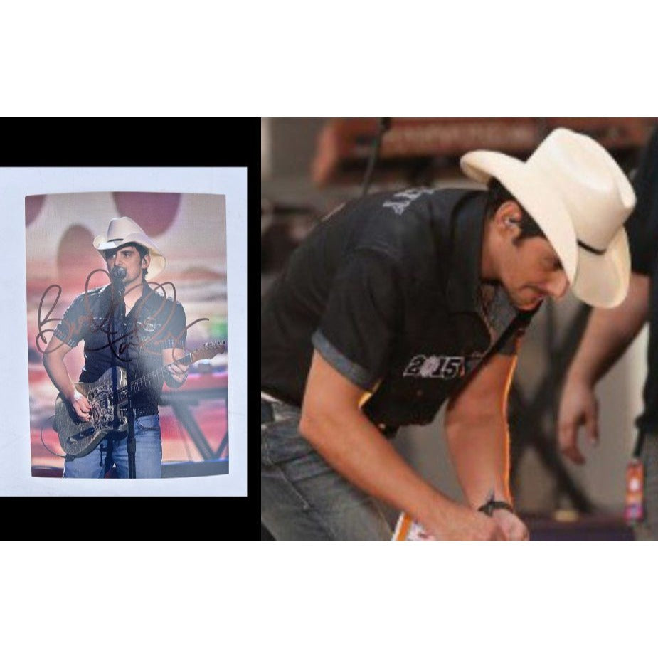 Brad Paisley Country Music Legend 5x7 Photo signed with proof.