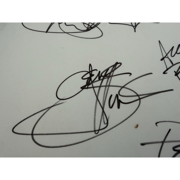 Kiss, Gene Simmons, Paul Stanley, Peter Chris, Ace Frehley one-of-a-kind drumhead signed with proof.