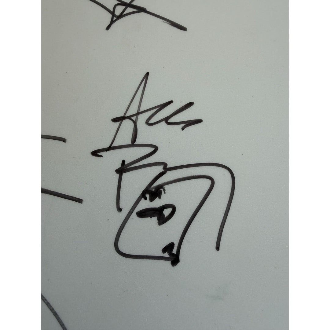 Kiss, Gene Simmons, Paul Stanley, Peter Chris, Ace Frehley one-of-a-kind drumhead signed with proof.