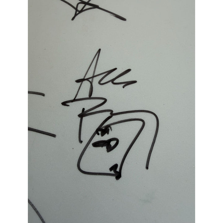 Kiss, Gene Simmons, Paul Stanley, Peter Chris, Ace Frehley one-of-a-kind drumhead signed with proof.