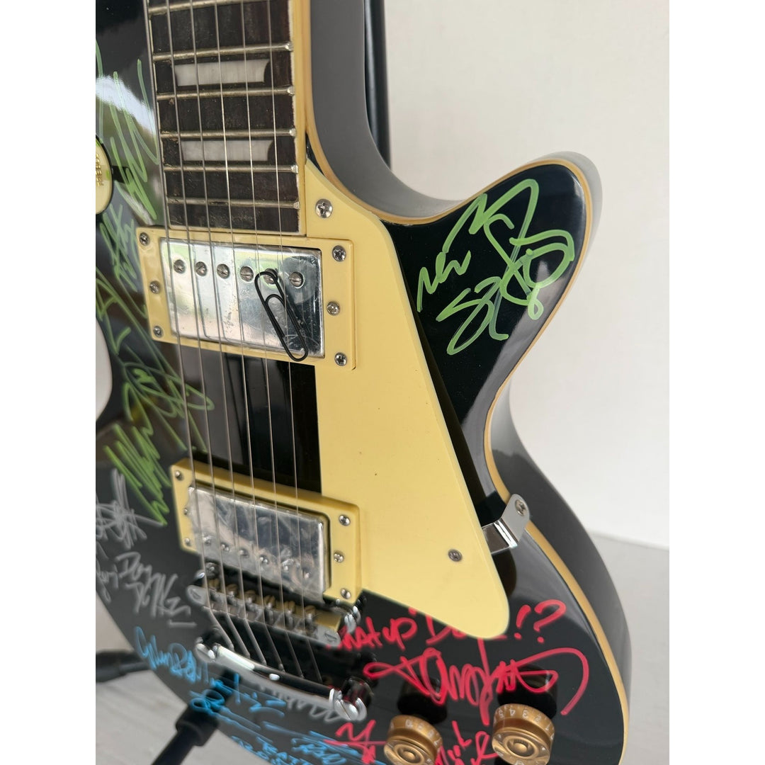 Dokken, Ratt, Motley Crue, Quiet Riot les paul electric guitar signed with proof.