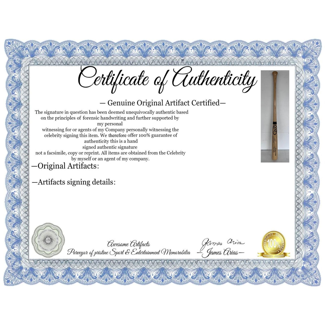 Shohei Ohtani Los Angeles Dodgers Rawlings MLB game model bat extremely rare signed in English and Japanese with proof