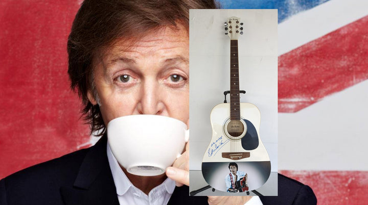 Paul McCartney Beatles one of a kind guitar signed with proof