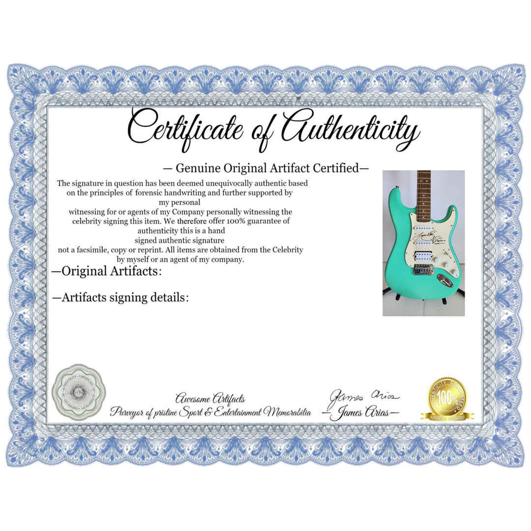 Rogers Nelson, Prince, Fender Stratocaster electric guitar with proof