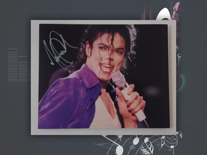 Michael Jackson the King of Pop 8x10 photo signed with proof