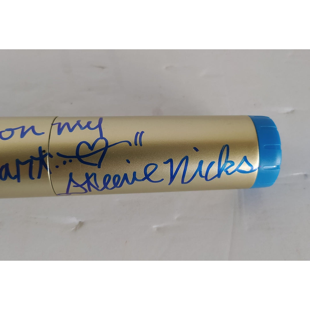 Stevie Nicks signed with inscription blame it on my Wild Heart full size microphone signed with proof