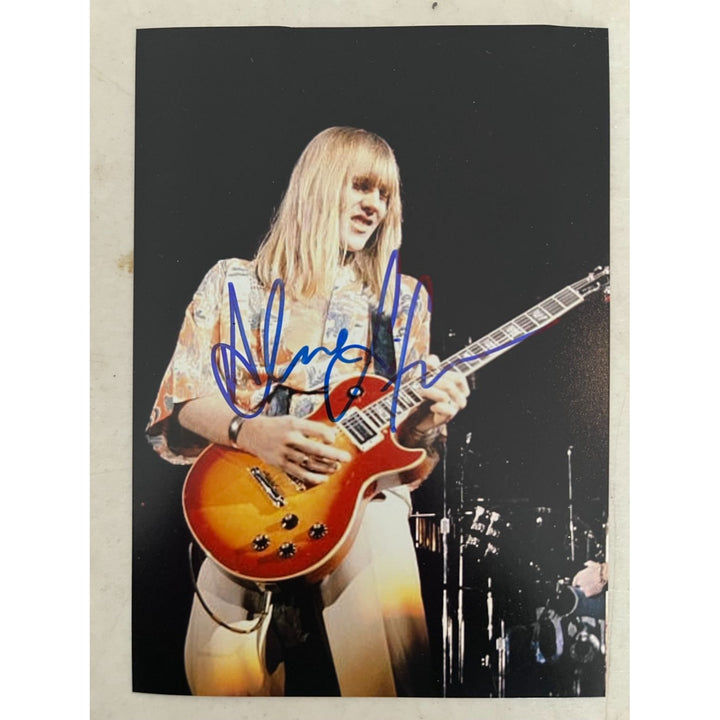 Alex lifeson Rush 5 x 7 photo signed