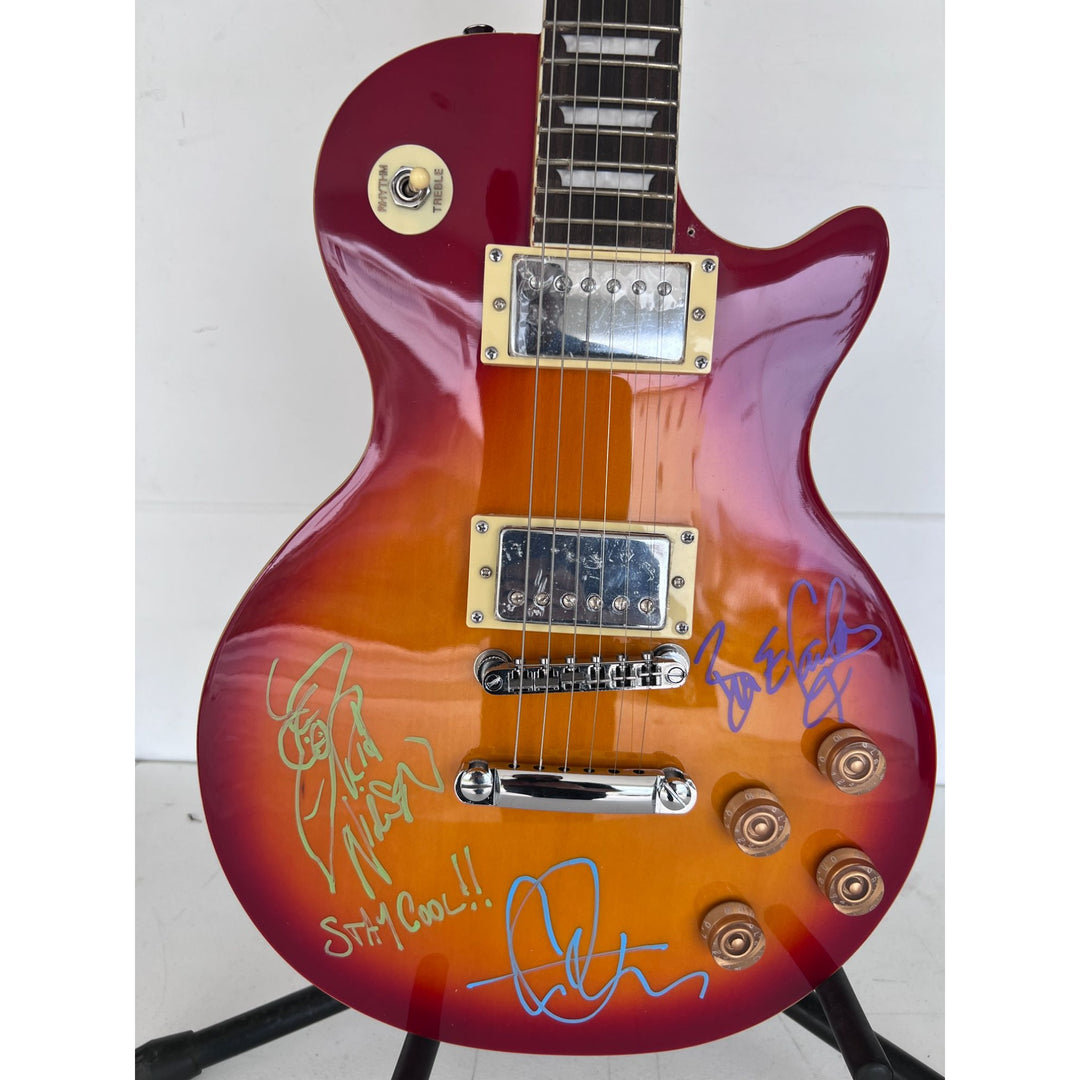 Cheap Trick vintage les paul signed with proof Rob Zander, Bun E. Carlos, Rick Nielsen, Tom Peterson.