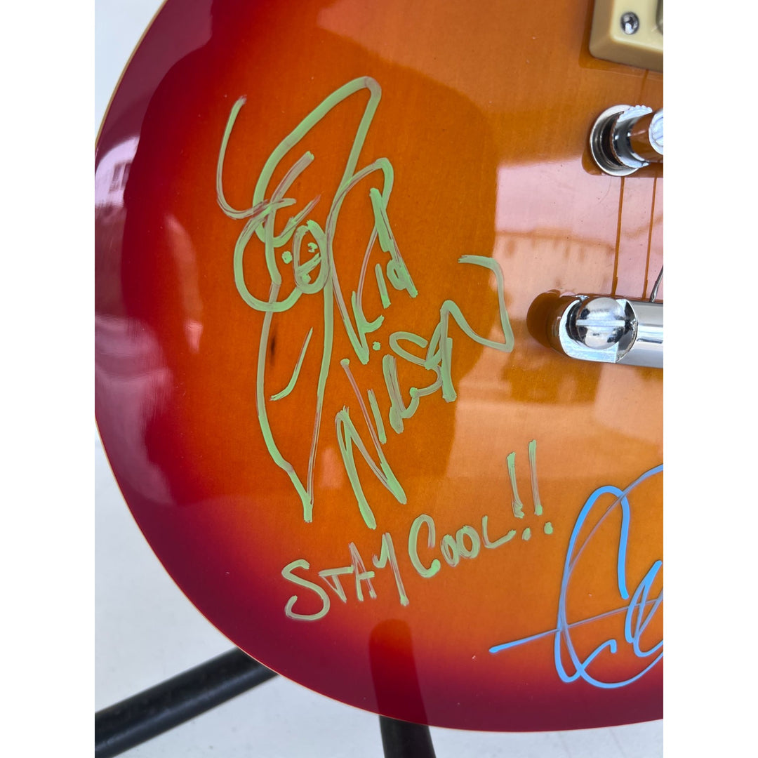 Cheap Trick vintage les paul signed with proof Rob Zander, Bun E. Carlos, Rick Nielsen, Tom Peterson.
