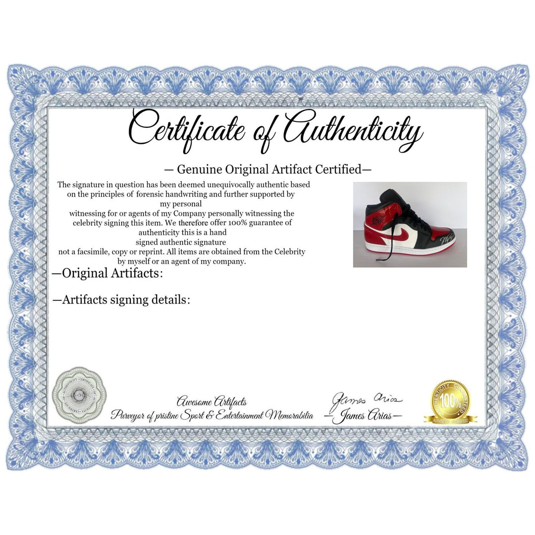 Michael Jordan size 10 Air Jordan sneaker signed with proof