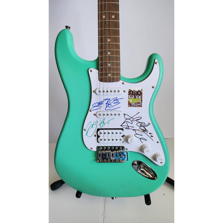 Cream Eric Clapton, Ginger Baker, Jack Bruce Fender Stratocaster electric guitar signed with proof