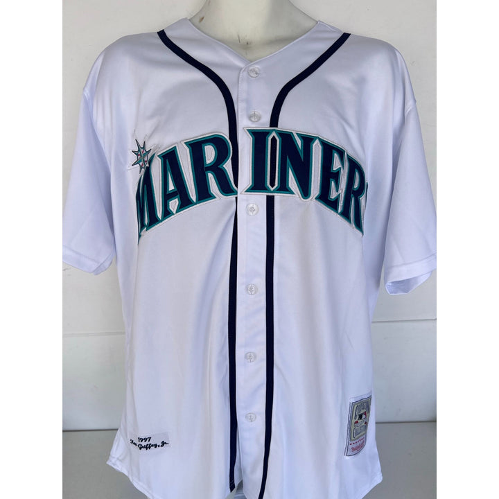 Ken Griffey Jr. #24 Seattle Mariners Men's Classic Jersey Size: L signed with proof.