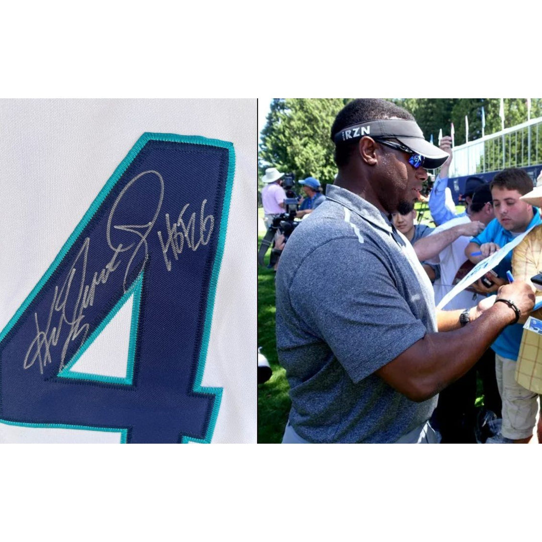 Ken Griffey Jr. #24 Seattle Mariners Men's Classic Jersey Size: L signed with proof.