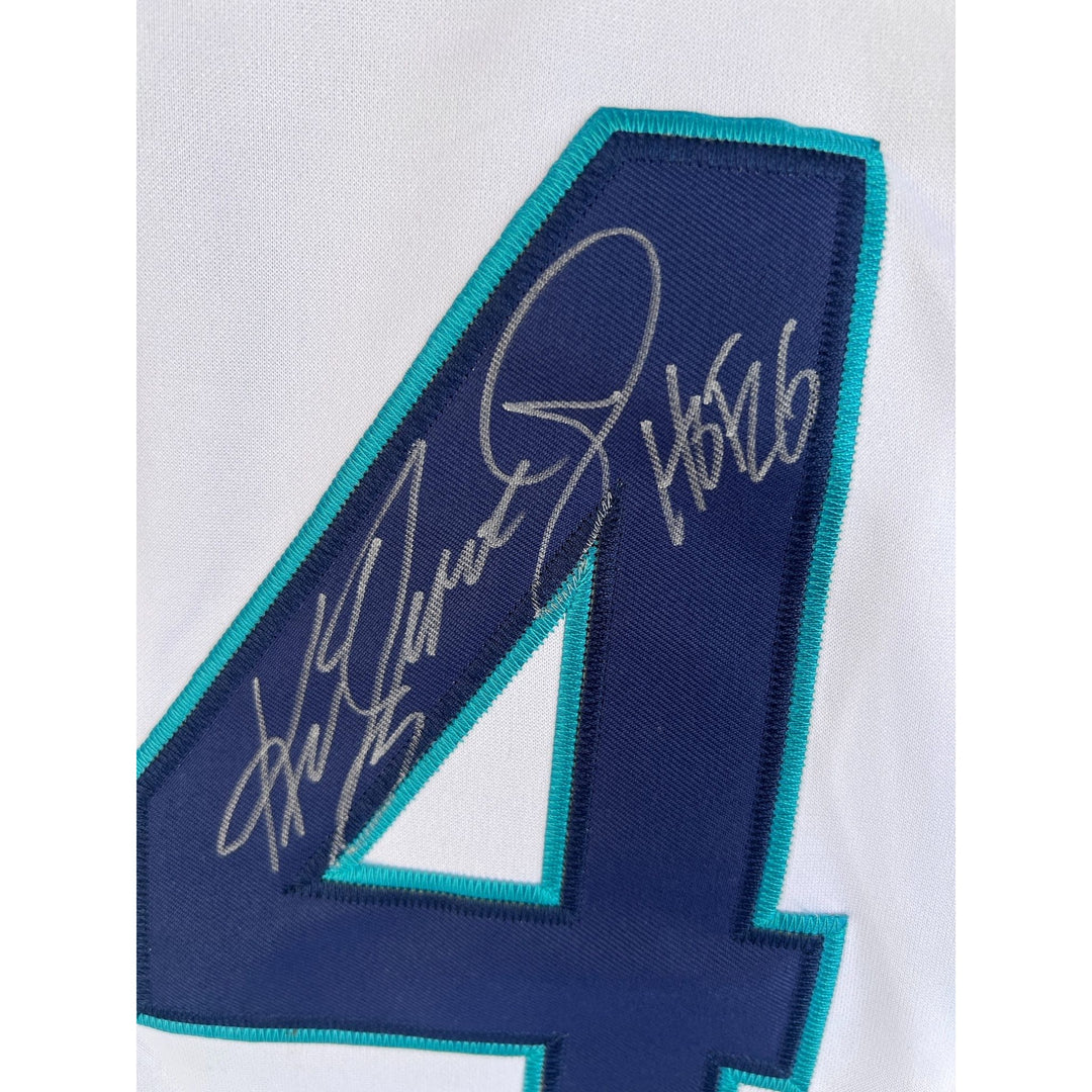 Ken Griffey Jr. #24 Seattle Mariners Men's Classic Jersey Size: L signed with proof.