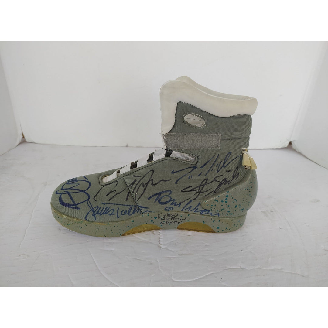 Back to the Future cast shoe signed Michael J fox "Marty McFly" Christopher Lloyd "Doc Brown" with proof Awesome Artifacts
