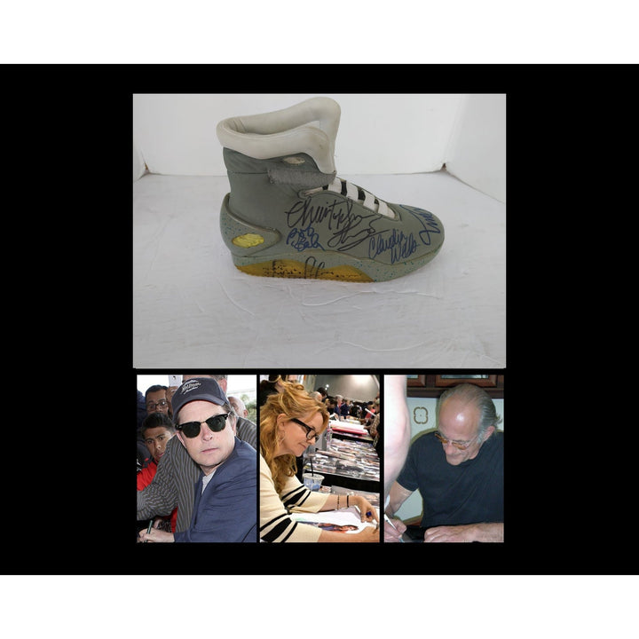 Back to the Future cast shoe signed Michael J fox "Marty McFly" Christopher Lloyd "Doc Brown" with proof Awesome Artifacts