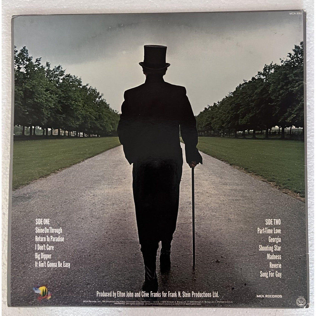 Elton John "A Single Man" original Lp signed with proof.