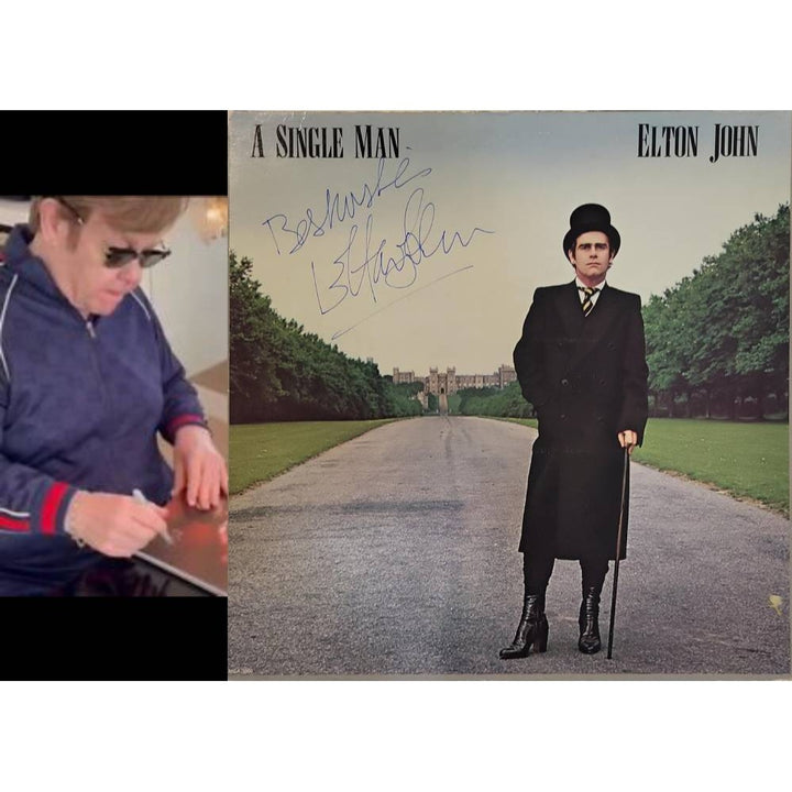 Elton John "A Single Man" original Lp signed with proof.