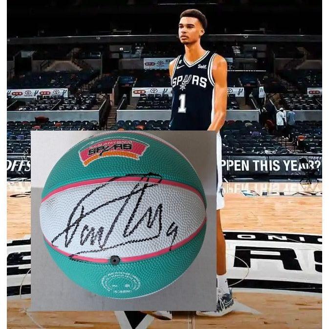 San Antonio Spurs Victor Wembanyama 3/4 size Wilson basketball signed with proof