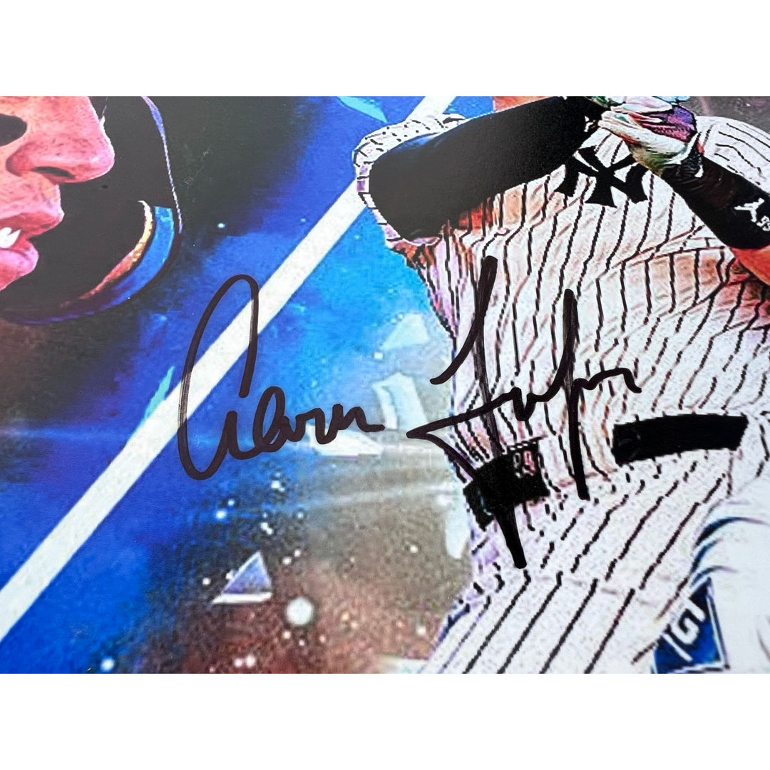 Aaron Judge New York Yankees and Shohei Ohtani Los Angeles Dodgers 16x20 photo signed with proof.
