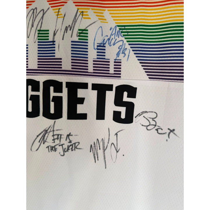 Denver Nuggets 2023 Nikola jokic Jamal Murray Michael Porter Jr NBA champions team signed game model Joker Jersey signed with proof.