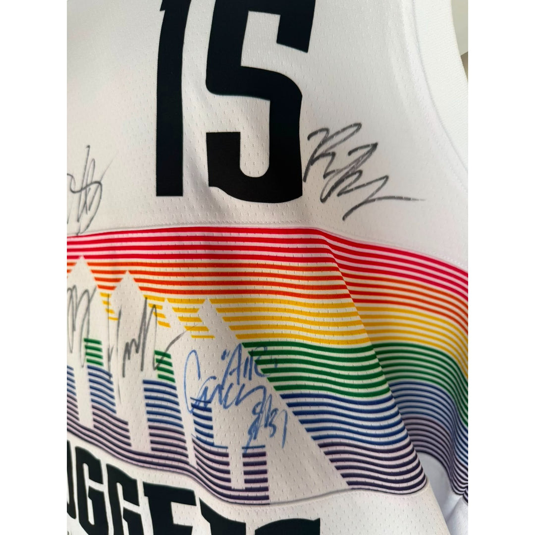 Denver Nuggets 2023 Nikola jokic Jamal Murray Michael Porter Jr NBA champions team signed game model Joker Jersey signed with proof.
