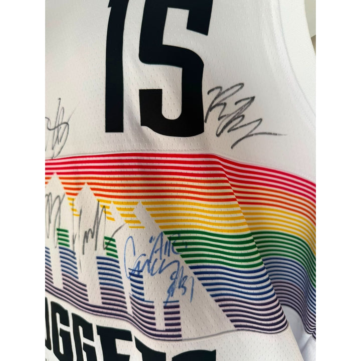 Denver Nuggets 2023 Nikola jokic Jamal Murray Michael Porter Jr NBA champions team signed game model Joker Jersey signed with proof.